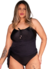 Maiô Vestido 2 em 1 com Bojo Plus Size Preto - loja online