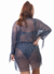 Camisa de Praia Plus Size Azul Navy na internet