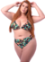 Biquíni Cortininha Estampado sem Bojo Plus Size