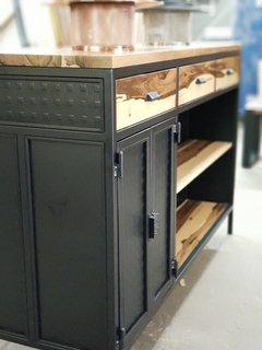 Barra Parrillera KARIN - TOLI - Wood & Metal - Muebles de calidad