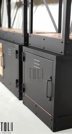 ESTANTERIA INDUSTRIAL - TOLI - Wood & Metal - Muebles de calidad