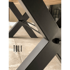 Mesa X en Petiribi macizo - TOLI - Wood & Metal - Muebles de calidad
