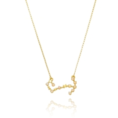 Scorpio necklace - Sterling silver gold plated with opals - buy online