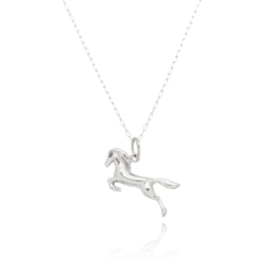 Collar caballo en oro blanco