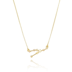 Taurus necklace - Sterling silver gold plated with Opals - buy online