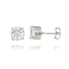 White topaz Light point earrings