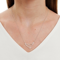 Capricorn necklace - Sterling silver gold plated with opals on internet