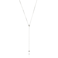 Collar corbata de Sol en oro con Zafiros blancos o Brillantes - comprar online