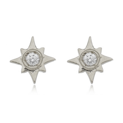 Piercing de estrella pequeña en plata sin o con baño de oro