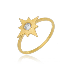 Sterling Silver or Gold plated Star Ring - buy online