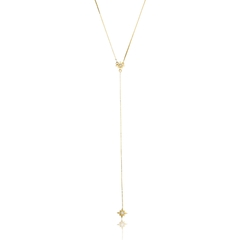 Colar gravatinha de Estrelinhas em prata sem ou com banho de ouro - comprar online