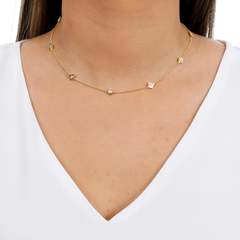 Sterling Silver or Gold plated tiny Stars choker on internet