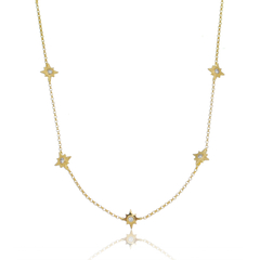 Sterling Silver or Gold plated tiny Stars choker - buy online