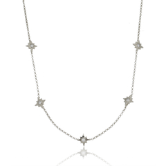 Sterling Silver or Gold plated tiny Stars choker