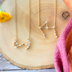 Collar Libra - Plata con baño de oro y ópalos en internet