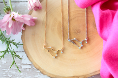 Leo necklace - Sterling silver gold plated with opals - Lily Silvestre - Joias personalizadas e exclusivas