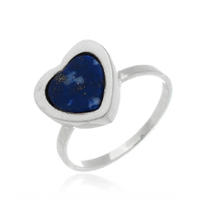 Anillo Corazoncito de Lapislázuli