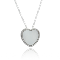 10mm Heart-shaped Mother of Pearl Necklace