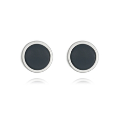 Round-shaped Onyx Earrings