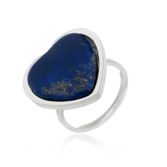 16mm Heart-shaped Lapis Lazuli Ring