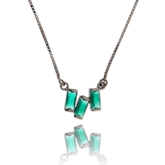 Collar 3 baguettes de crisoprasa - comprar online