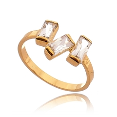 Triple crystal baguette ring on internet