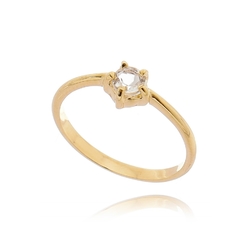 Anillo solitario engastado estrella con cristal en internet