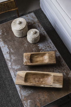 Cuenco teca rectangular