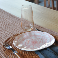 Vaso largo labrado salmón