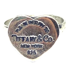 Anillo corazon con inscripcion de plata 1,4cm de ancho y 1,2 cm de alto nro. 16 - comprar online