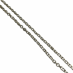 Cadena de acero blanco en forma de ovalos de 2 mm y 50 cm de largo - comprar online
