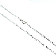 Cadena forcet alargada de 2 mm de plata italiana y 60 cm de largo