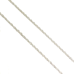 Cadena turbillon de 2 mm de plata italiana y 45 cm de largo