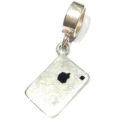 Dije charm estilo pandora celular colgante con esmalte de plata 2,5 cm x 1 cm - comprar online