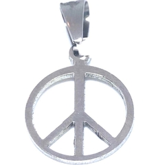 Dije simbolo de la paz de acero calado de 1,8 cm de diametro - comprar online