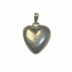 Dije corazon de plata italiana bombe de 3,5 cm de alto x 2,5 cm de ancho - comprar online