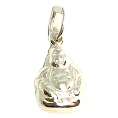 Dije buda de plata italiana con volumen de 2,2 cm de alto x 1 cm de ancho