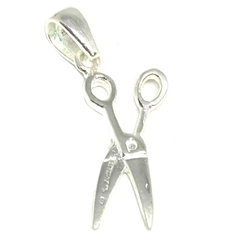 Dije tijera de peluquero de plata italiana 3 cm de alto x 1 cm de ancho
