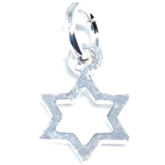 Dije estrellita calada de seis puntas de plata italiana - comprar online