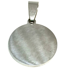 Dije chapita circular para grabar de acero de 2 cm de diametro