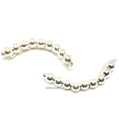 Trepadores de plata italiana de bolitas de 3 cm de largo x 3 mm de grosor