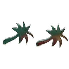 Aros en forma de palmeras de acero lisas de 1 cm de alto x 0,7 cm de ancho