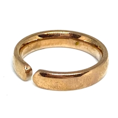 Anillo media caña de 3 mm de acero rose regulable nro. 16