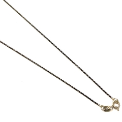 Cadena colita de raton de plata rodinada negra esmerilada 1 mm de grosor