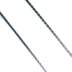 Cadena semirigida esmerilada eslabones cuadrados acero de 2 mm y 50 cm largo