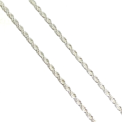 Cadena turbillon de acero blanco de 2 mm de grosor y 45 cm de largo - comprar online