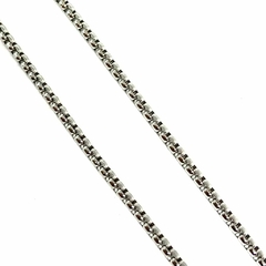 Cadena de acero rolo cuadrada de 2 mm de grosor y 45 cm de largo