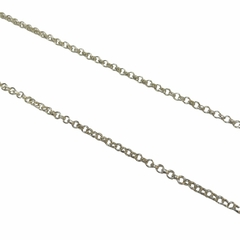 Cadena rolo de 3 mm de grosor de plata italiana y 40 cm de largo