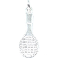 Dije paleta de tenis de plata inflada de 3 cm de alto x 0,8 cm de ancho