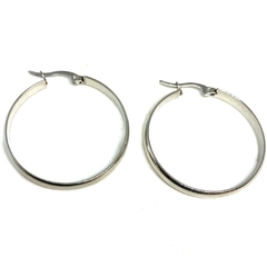 Argollitas modelo italianas de acero 4 mm de grosor y 3,5 cm de diametro